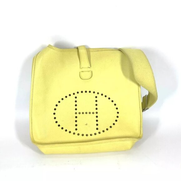 HERMES Crossbody bag Evelyne3 GM Punching logo Shoulder Bag Epsom yellow - Picture 1 of 12